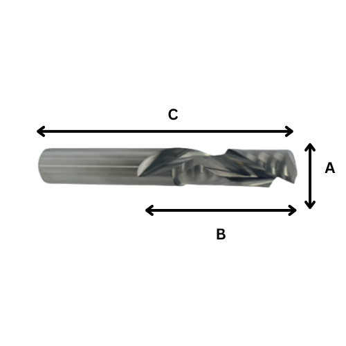 UP CUTTER FLUTED EDGE 1 FLUTE