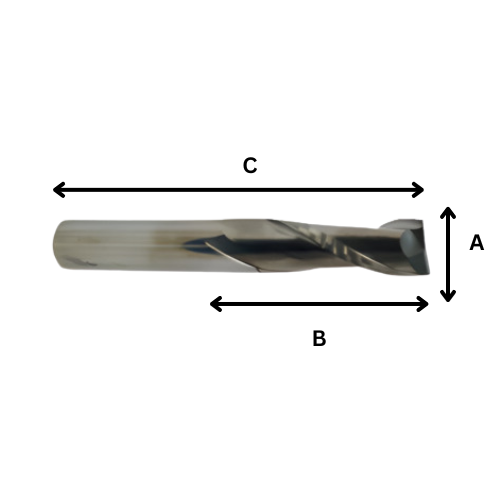 SOLID TUNGSTEN CARBIDE UP CUTTER SERRATED EDGE 3 FLUTE