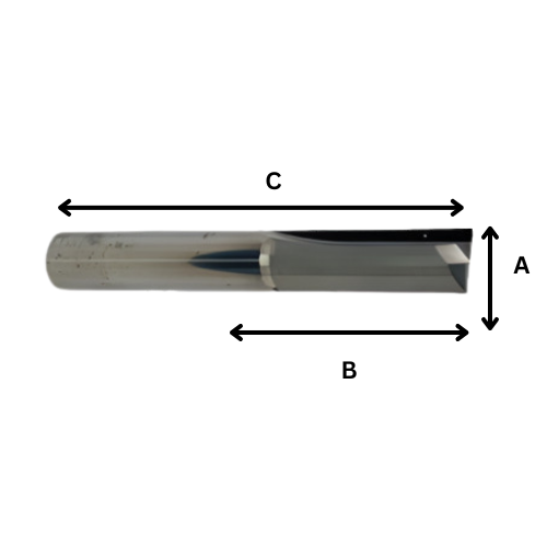 SOLID TUNGSTEN CARBIDE STRAIGHT CUTTER 3 FLUTE