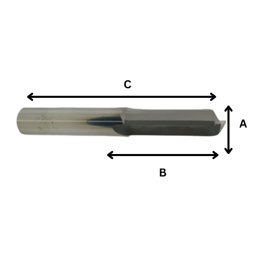 SOLID TUNGSTEN CARBIDE STRAIGHT CUTTER 2 FLUTE