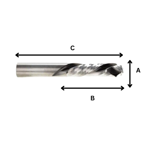 SOLID TUNGSTEN CARBIDE UP CUTTERS COMPRESSION 1 FLUTE
