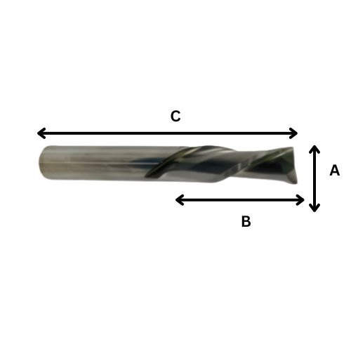 SOLID TUNGSTEN CARBIDE UP CUTTER SERRATED EDGE 2 FLUTE