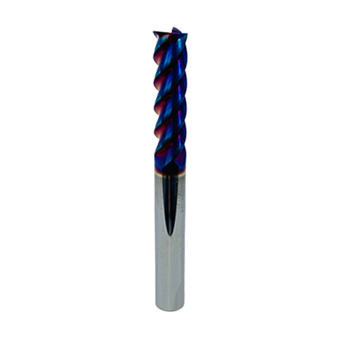 SOLID TUNGSTEN CARBIDE FLAT CUTTER HRC65 STEEL 4 FLUTE