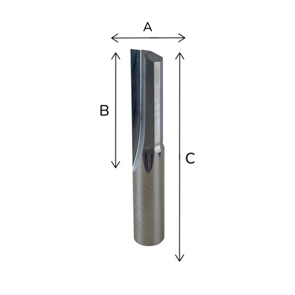 SOLID TUNGSTEN CARBIDE STRAIGHT CUTTER 1 FLUTE