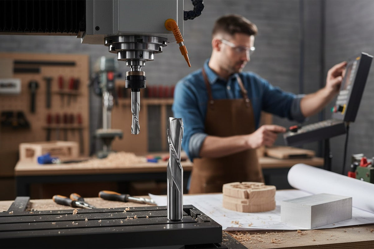 CNC cutter close-up