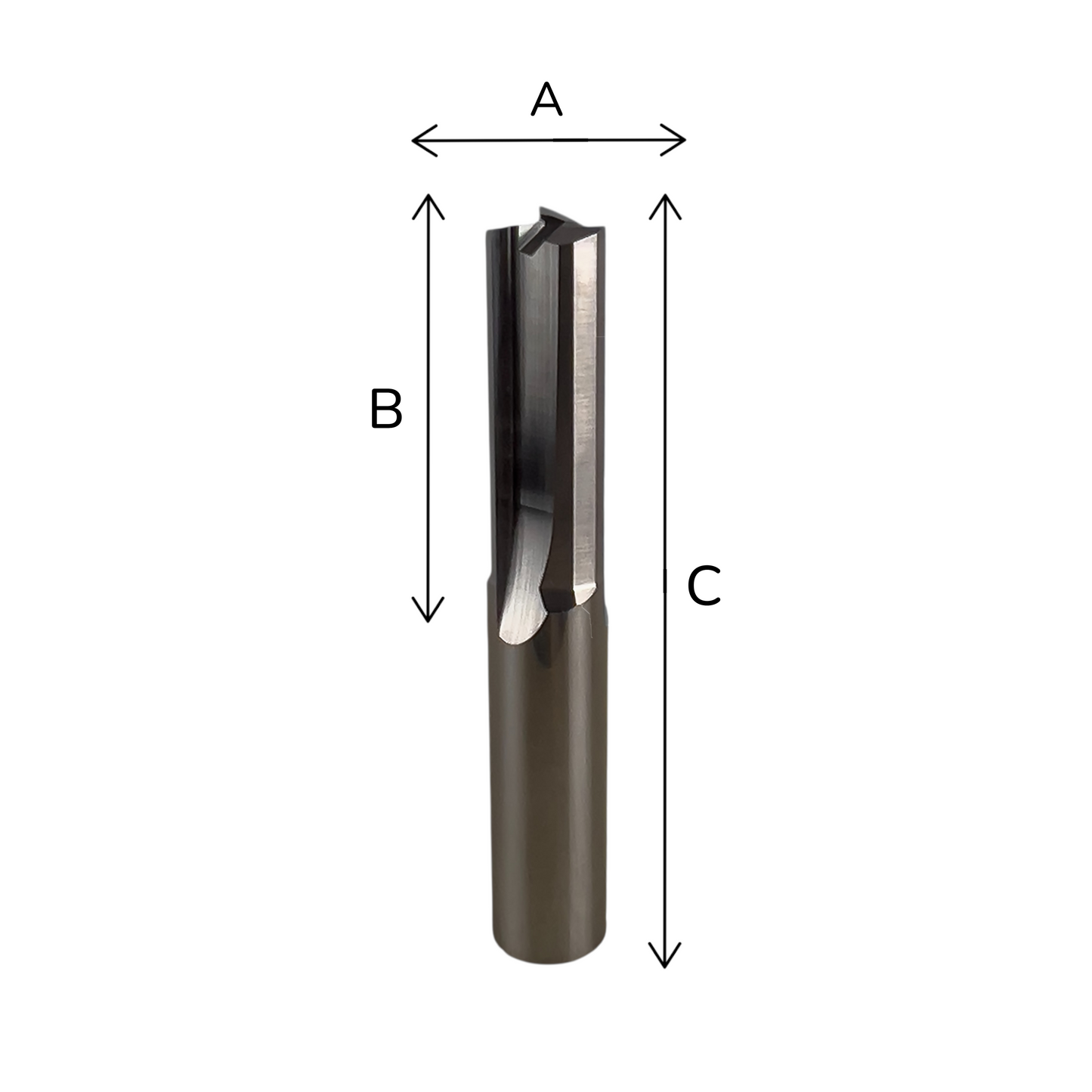 SOLID TUNGSTEN CARBIDE STRAIGHT CUTTER SERRATED EDGE 3 FLUTE
