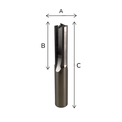 SOLID TUNGSTEN CARBIDE STRAIGHT CUTTER SERRATED EDGE 3 FLUTE