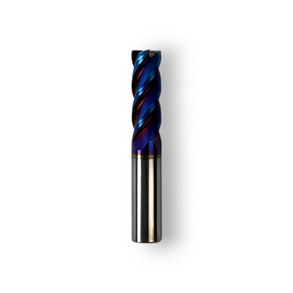 SOLID TUNGSTEN CARBIDE FLAT CUTTER HRC65 STEEL 4 FLUTE