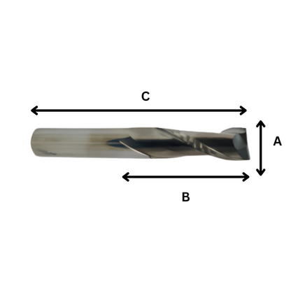 UP CUTTER SERRATED EDGE 3 FLUTE