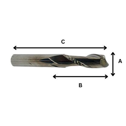 SOLID TUNGSTEN CARBIDE DOWN CUTTER SERRATED EDGE 3 FLUTE